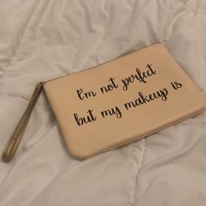 Makeup Bag with zip and strap. NWOT